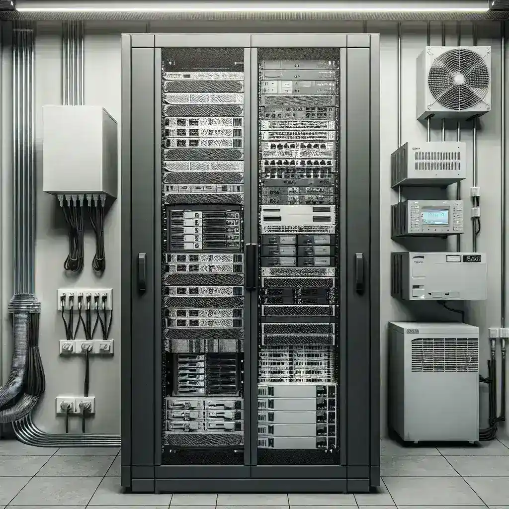 Como proteger um rack de servidor de montagem em parede?