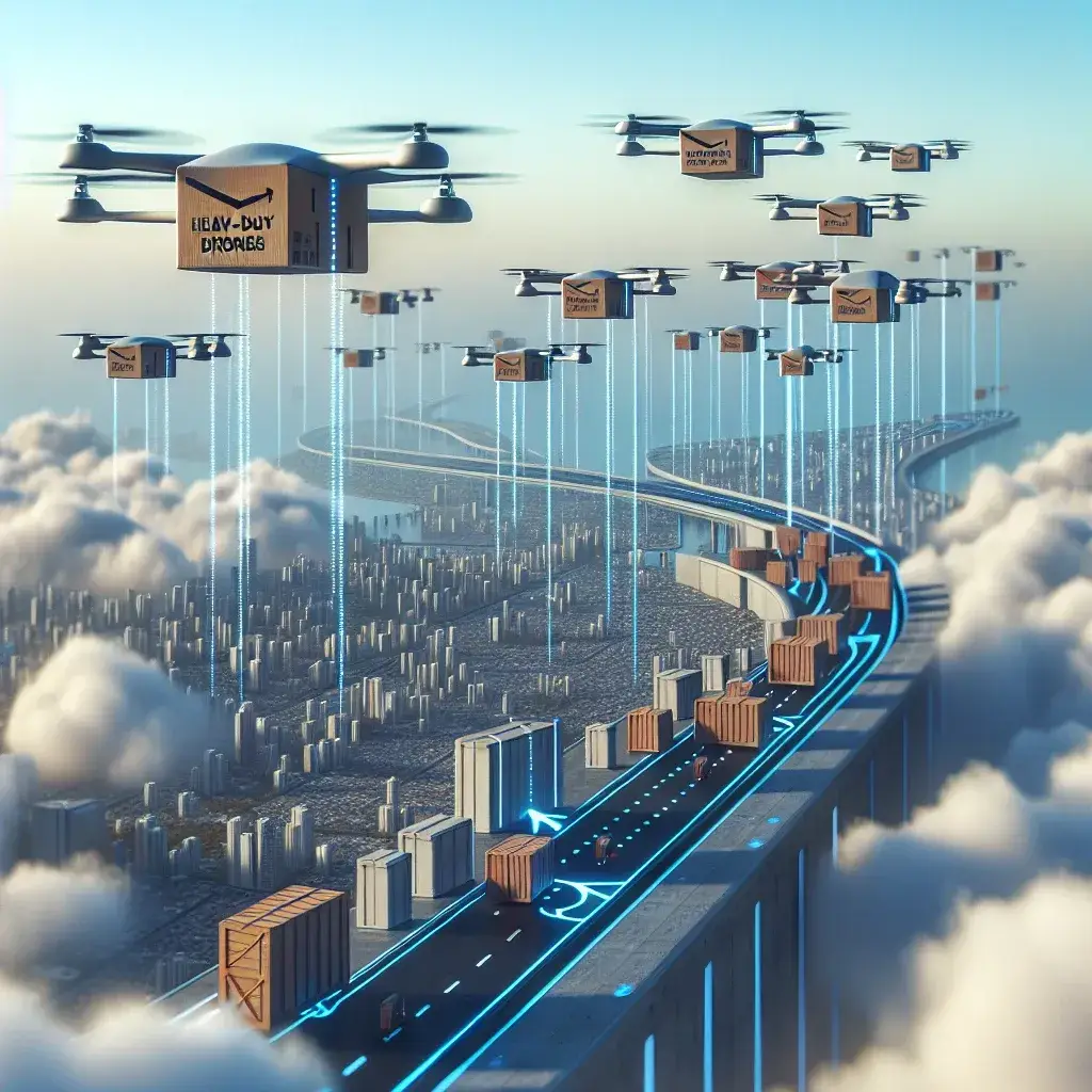 Empresas testam drones de carga pesada em corredores aéreos dedicados