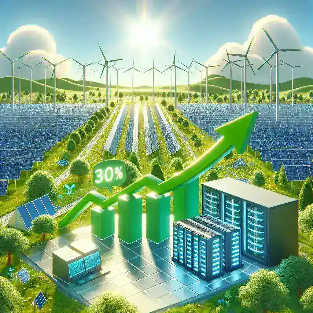 Estudo mostra crescimento de 30% no uso de energia renovável em data centers